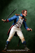Сборная миниатюра из металла Офицер лёгкой пехоты, Франция, 1810 (54 мм) Soldiers of Fortune - фото