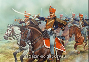 Сборная миниатюра из пластика Британские гусары, Наполеоника, BOX Perry - фото