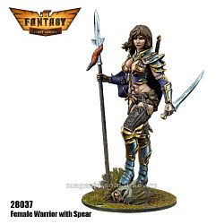 Сборная миниатюра из смолы Female Warrior with Spear,First Legion (28037) (28037)