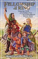Фигурки из металла Братство кольца (9 персонажей книги), набор металлических фигурок, 32 мм, Mithril - фото