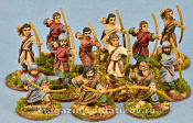 Сборные фигуры из металла Набор миниатюр Anglo-Saxon Geburs – Bows (Levy) 28 мм, Gripping Beast (SAGA) - фото