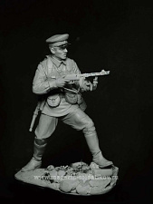 Сборная миниатюра из смолы Пограничник, 1941-45 гг, 75 мм, Баталия миниатюра - фото