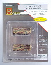 Масштабная модель в сборе и окраске Бронетранспортер Sd.Kfz. 251/1 Fall Colors 1:144, Pegasus - фото