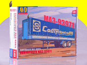 Сборная модель из пластика Сборная модель Полуприцеп МАЗ-93971, 1:43, Start Scale Models - фото
