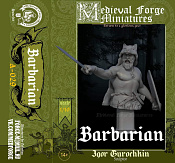 Бюст из смолы Barbarian, 1:10 Medieval Forge Miniatures - фото