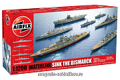 Сборная модель из пластика А Набор 6 кораблей «Sink the Bismarсk» (1:1200) Airfix - фото