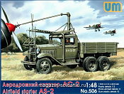 Сборная модель из пластика Авиастартер АС-2 на базе грузовика ГАЗ-ААА UM (1/48) - фото