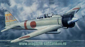 Сборная модель из пластика Самолёт Mitsubishi A6M2b Model21 Zero, (1:24) Трумпетер - фото