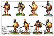Фигурки из металла WG 23 Спартанские гоплиты, обнаженные, (28 mm) Foundry - фото