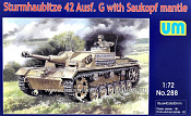 Сборная модель из пластика САУ Sturmhaubitze 42 Ausf.G 1:72 UM - фото