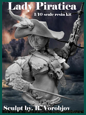 Сборная миниатюра из смолы Lady Piratica, 1/10, Legion Miniatures - фото