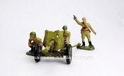 Пушка полковая 76 мм с расчетом, 1942-1945 г, 1:72, Мастерская братьев Клещенко. Игровые солдатики - фото