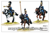 Фигурки из металла PN 51 Кирасиры,командование 1812-1815 гг (28 мм) Foundry - фото