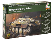 Сборная модель из пластика ИТ Самоходка Jagdpanzer 38(T) Hetzer, 28 мм, Italeri - фото