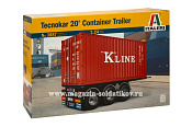 Сборная модель из пластика ИТ TECNOKAR 20' CONTAINER TRAILER (1/24) Italeri - фото