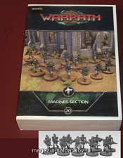 Сборные фигуры из пластика Warpath Corporation Marines Section Mantic - фото
