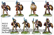 Фигурки из металла WG 35 Афинские гоплиты, обнаженные (28 mm) Foundry - фото