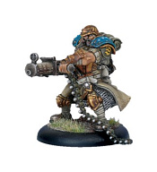 Сборная миниатюра из металла PIP 31040 Cygnar Captain Maxwell Finn BLI Warmachine - фото