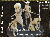 Сборная миниатюра из смолы Crow on the warpath 75 мм, Legion Miniatures - фото