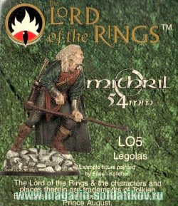 Фигурки из металла Леголас, металлическая фигурка, 54 мм, Mithril (LO5) (LO5)