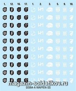 Сборная модель из пластика SS Decals (15 мм) Flames of war (GE954) (GE954)