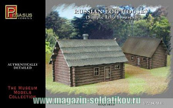 Солдатики из пластика Русские бревенчатые домики, 1:72, Pegasus (7703) (7703)