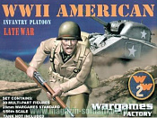 Сборные фигуры из пластика Американская пехота, ВМВ, 28 mm, Wargames Factory - фото