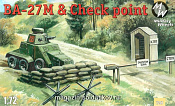 Сборная модель из пластика Бронемашина БА-27M на блокпосту MW Military Wheels (1/72) - фото