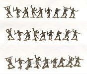 WWII Russian Infantry--27 in 6 Poses, SP--RETIRED, 1/32 Marx - фото