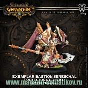 Сборная миниатюра из металла PIP 32090 Protectorate Exem Bast Seneschal BLI, 28mm, Warmachine - фото