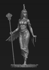 Сборная миниатюра из смолы Египетская богиня - Исида, 120 мм Chronos miniatures - фото