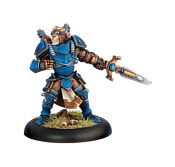 Сборная миниатюра из металла PIP 31016 Cygnar Journeyman Warcaster BLI Warmachine - фото