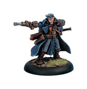 Сборная миниатюра из металла PIP 31028 Cygnar Gunmage Captain Adept BLI Warmachine - фото