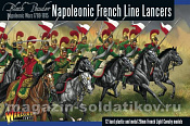 Сборные фигуры из пластика Набор миниатюр Napoleonic French Line Lancers 28 mm Warlord - фото
