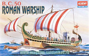 Сборная модель из пластика Корабль Roman warship circa B.C 50, 1:72, Academy - фото