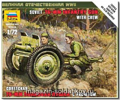 Сборная модель из пластика Советская 76-мм полковая пушка (1/72) Звезда - фото