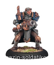 Сборная миниатюра из металла PIP 31066 Trencher Commando Scattergunner BLI Warmachine - фото