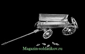 Сборная миниатюра из металла Французский зарядный ящик, Наполеоника, 28 мм, Berliner Zinnfiguren - фото