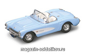 Масштабная модель в сборе и окраске «Chevrolet Corvette» 1957 г., 1/43 Yat Ming - фото