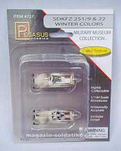 Масштабная модель в сборе и окраске Бронетранспортер Sd.Kfz. 251/9 $22 Winter Colors 1:144, Pegasus - фото