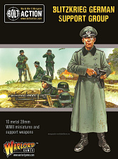 Blitzkrieg German support group 28mm Warlord. Историческая игровая миниатюра - фото