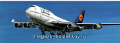 Сборная модель из пластика Самолет Боинг 747 - 400 «Люфтганза» 1:300 Моделист - фото