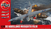 Сборная модель из пластика А Самолет De Havilland Mosquito NFII/FBVI (1:24) Airfix - фото