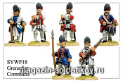 Фигурки из металла SYW F18 Гренадеры,командование (28 мм) Foundry - фото