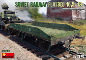 Сборная модель из пластика Железнодорожная Платформа 16,5-18т., MiniArt, 1:35 - фото