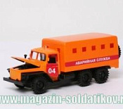 Масштабная модель в сборе и окраске «Урал» Аварийная служба, Технопарк 1/35 - фото