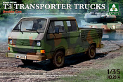 Сборная модель из пластика Немецкий микроавтобус «VW» T3 Бундесвер со сдвоенной кабиной 1/35 Takom - фото