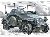 Сборная модель из пластика Sd.Kfz.223, Немецкий подвижный пункт связи (1/72) ICM - фото