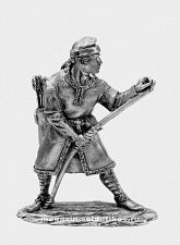 Норманский лучник натягивающий тетиву, 54 мм, Солдатики Публия - фото