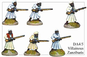 Фигурки из металла DA 45 Злодейские занзибарцы, 28 mm Foundry - фото
